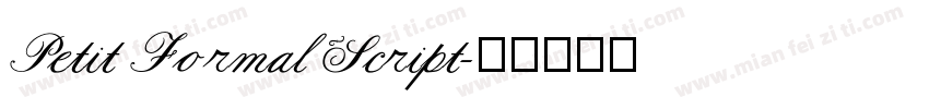 Petit Formal Script字体转换